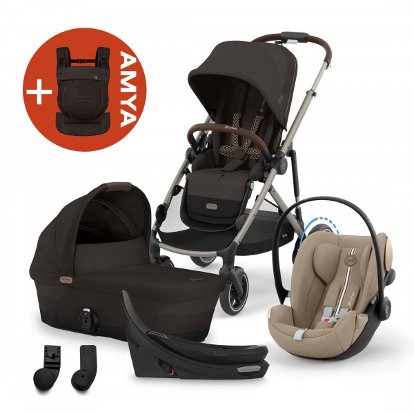 CYBEX Gold eGazelle 4in1 +AMYA - Chocolate Brown/Almond Beige